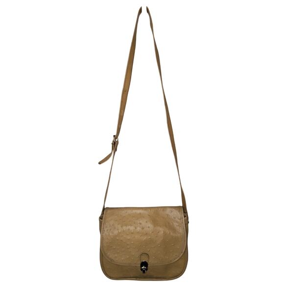 Vintage classic ostrich leather made in Italy crossbody purse - Picture 2 of 10